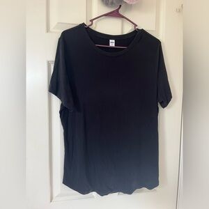 old navy women’s luxe crew short sleeve black t shirt
